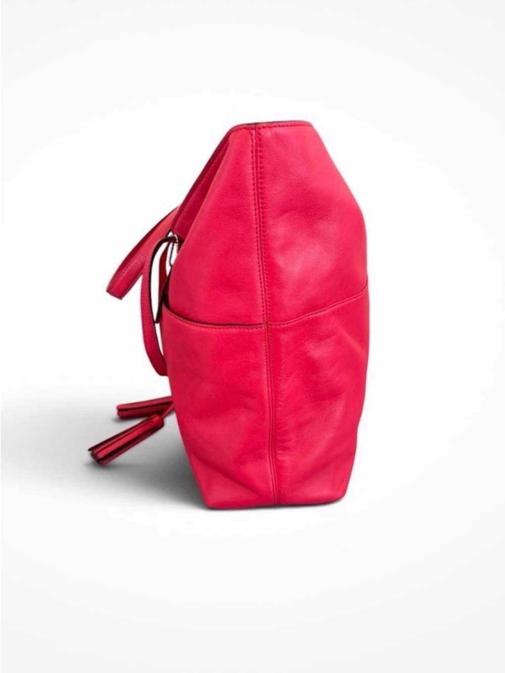 Coach Legacy Turn Lock Pocket Raspberry Tote F1393 In Buttery Luxurious Leather - Picture 11 of 15